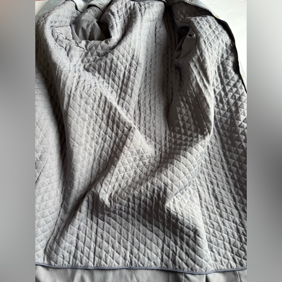 Vintage Ultra Suede Gray Trench Coat - Picture 6 of 9